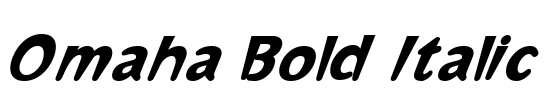 Omaha Bold Italic Font Image
