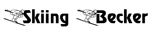 Skiing Becker Font Image