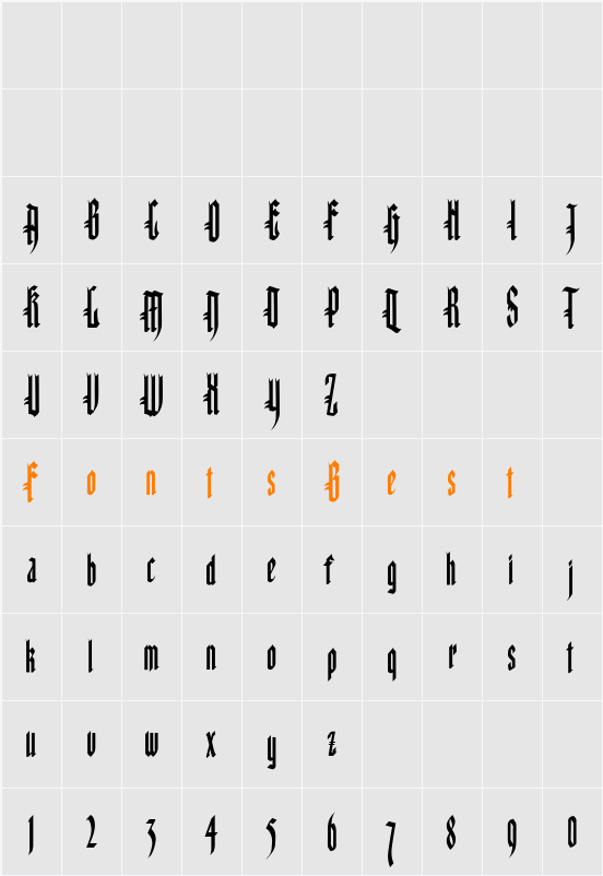 Kinizsi Character Map