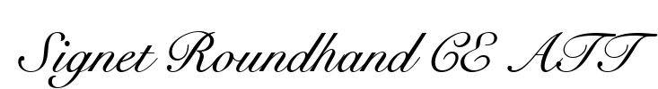Signet Roundhand CE ATT Font Image