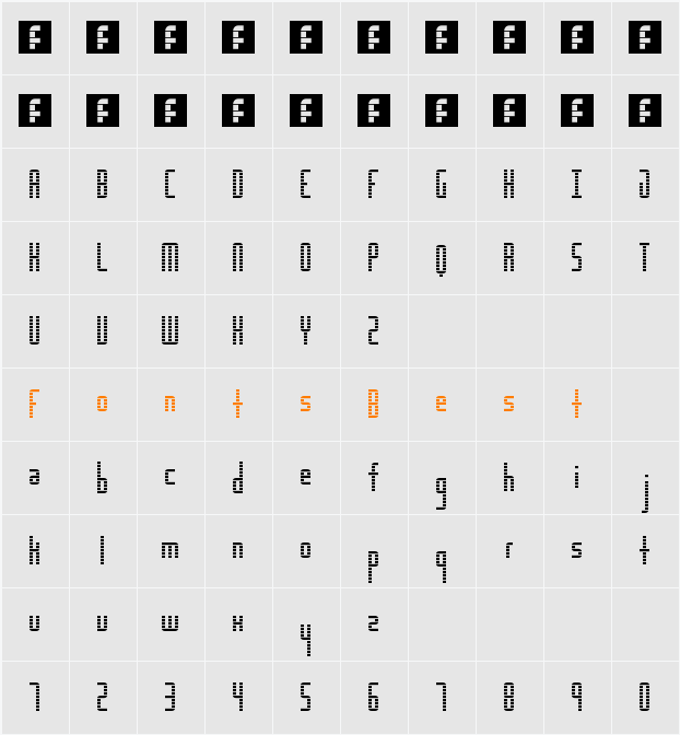 The Distance Lcd Character Map
