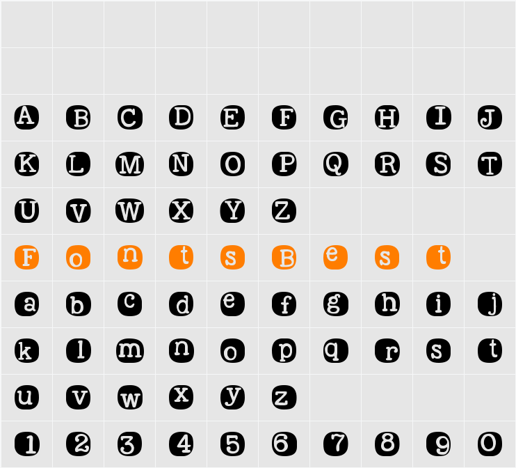 KG Wake Me Up Character Map
