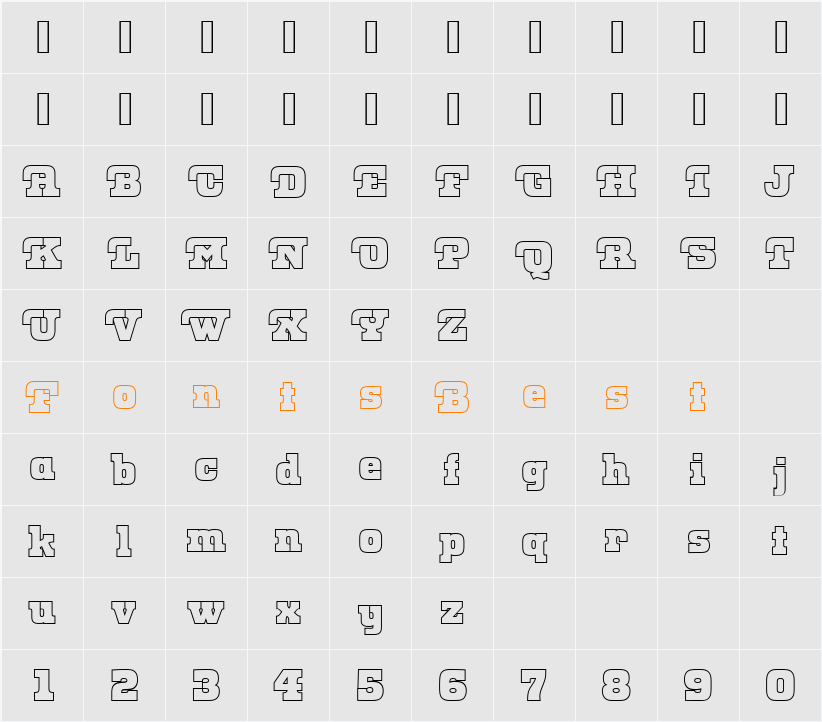 Odin Becker Outline Character Map