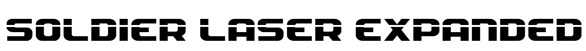 Soldier Laser Expanded Font Image