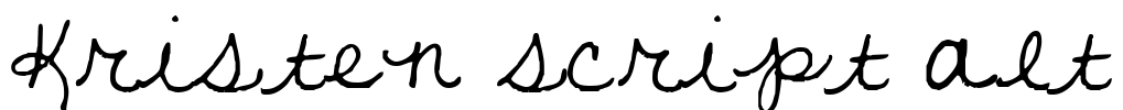 Kristen script alt Font Image