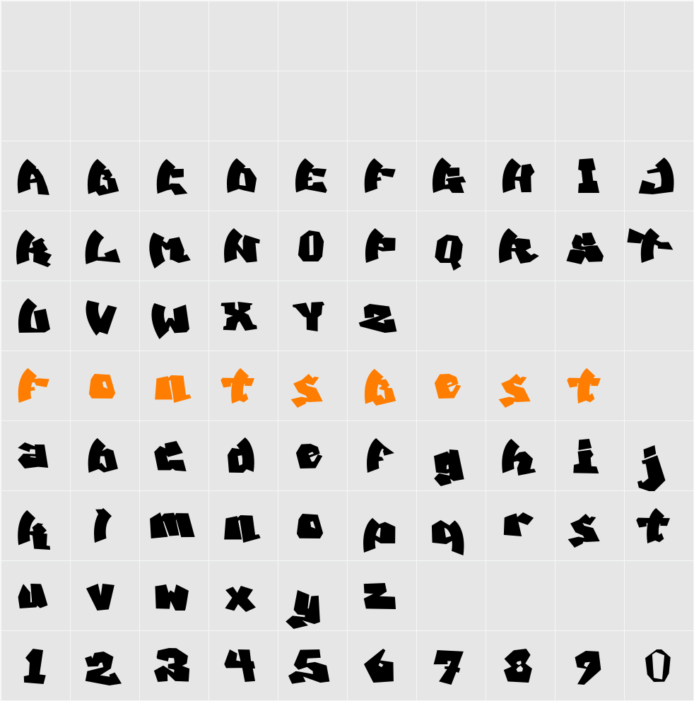 MAWNS Graffiti Filled Character Map
