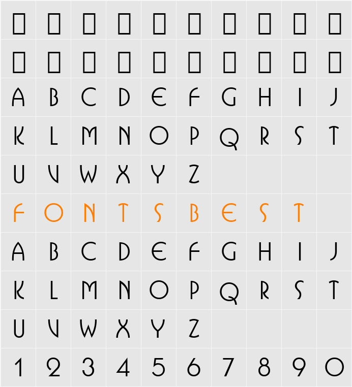 125-CAI978 Character Map