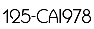 125-CAI978 Font Image