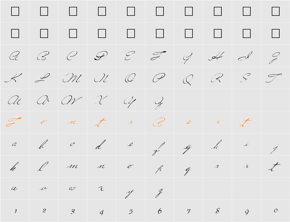 Wishing ttnorm Character Map
