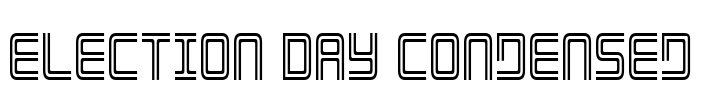 Election Day Condensed Font Image