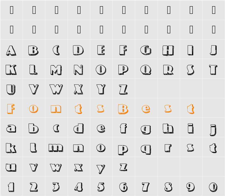 NineteenOhFive Character Map
