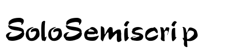 SoloSemiscrip   Font Image