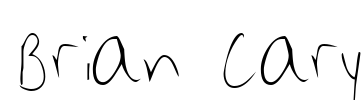 Brian Cary Font Image