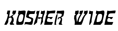 Kosher Wide Font Image
