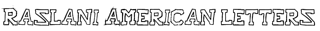 Raslani American letters Font Image