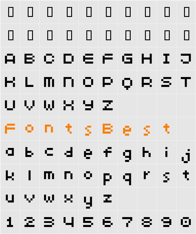 7px4bus Character Map