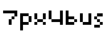 7px4bus Font Image