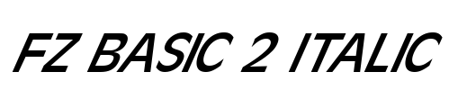 FZ BASIC 2 ITALIC Font Image