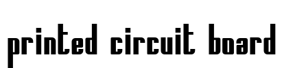 Printed Circuit Board Font Image