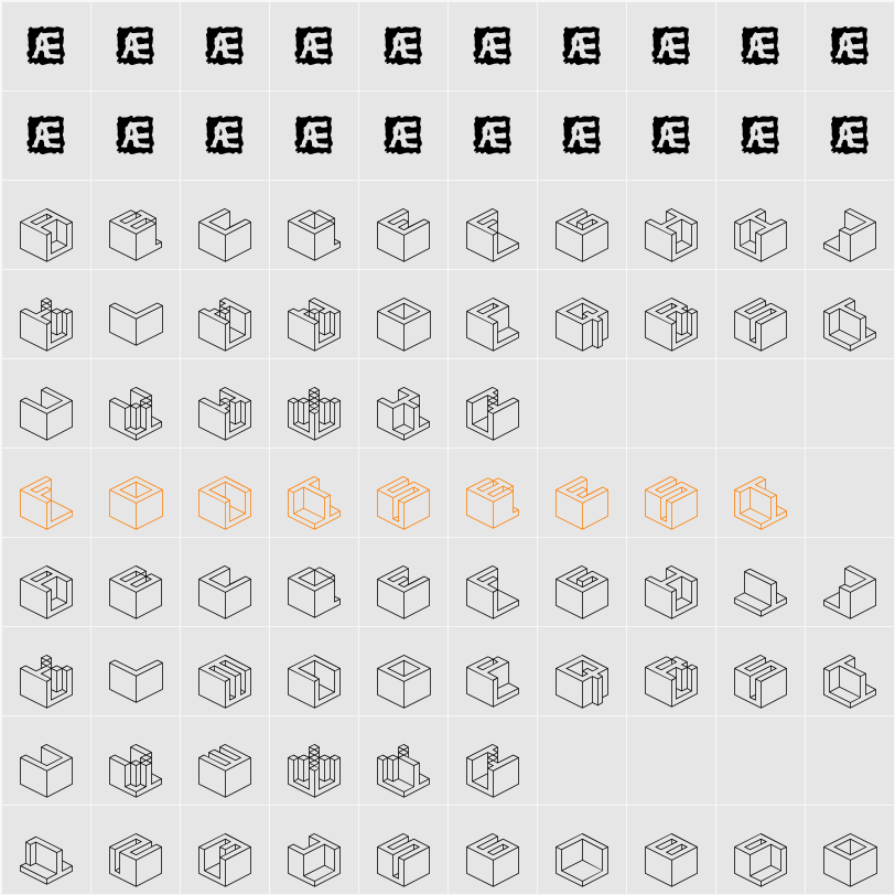 Qbicle 4 BRK Character Map