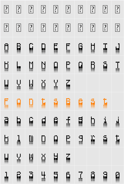 WhatUP Character Map