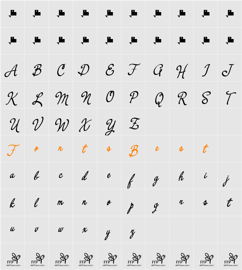 Yerbaluisa Character Map