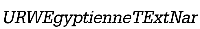 URWEgyptienneTExtNar Font Image