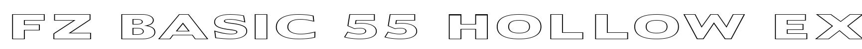 FZ BASIC 55 HOLLOW EX Font Image