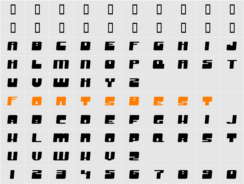 Groove Machine Expanded Character Map