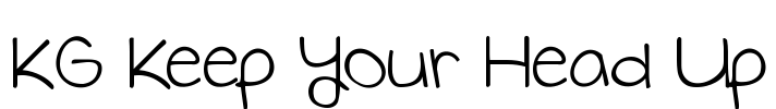 KG Keep Your Head Up Font Image