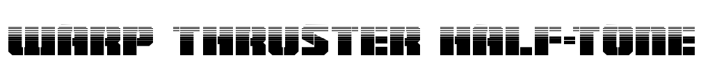 Warp Thruster Half-Tone Font Image