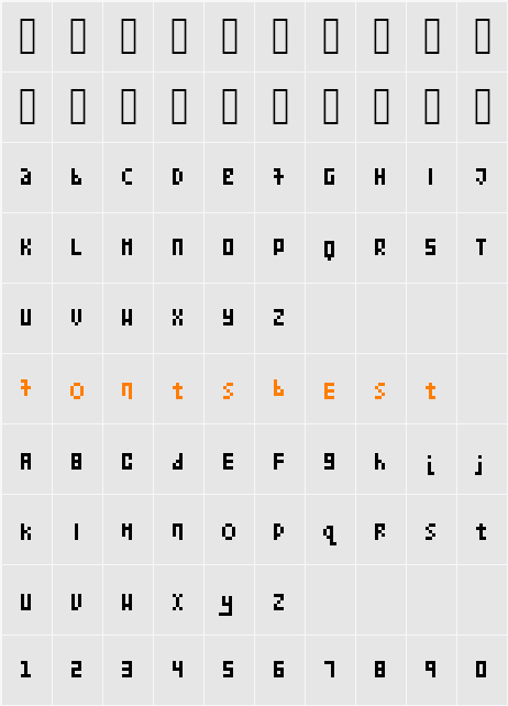 kollectionbitmap Character Map