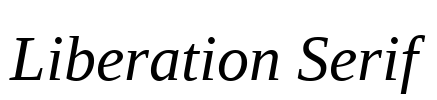 Liberation Serif Font Image