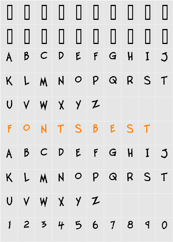 Twelve Ton Fishstick Character Map