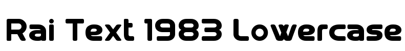 Rai Text 1983 Lowercase Font Image