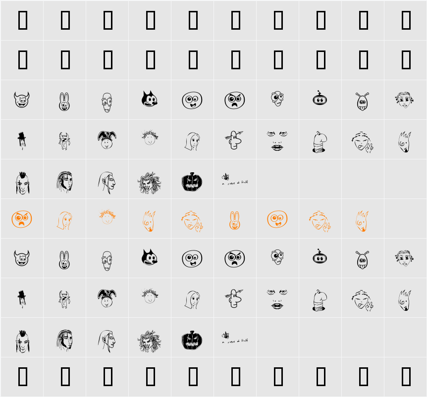 Fred Character Map