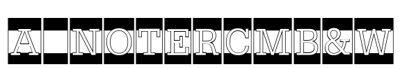 a_NoterCmB&W Font Image