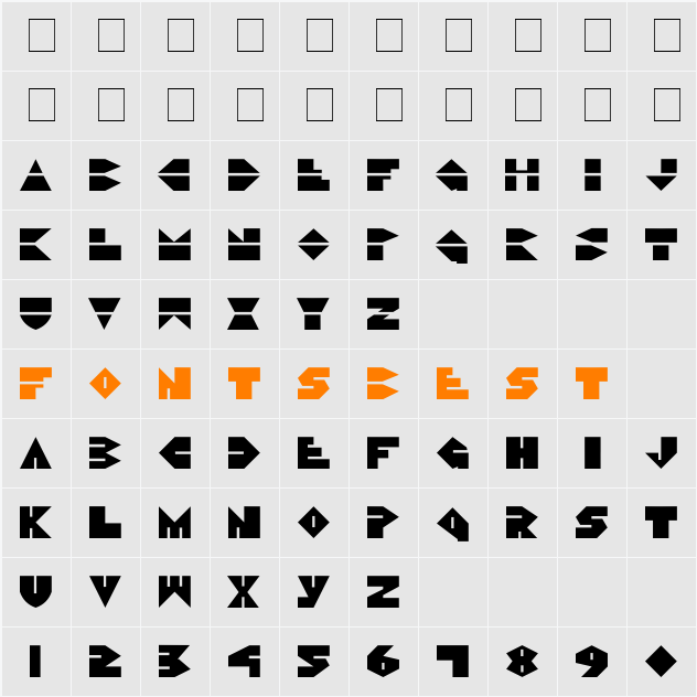 Disco Dork Character Map