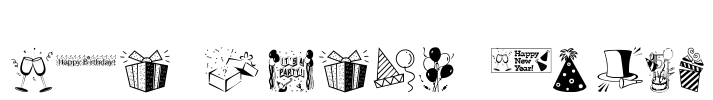 LCR Party Dings Font Image
