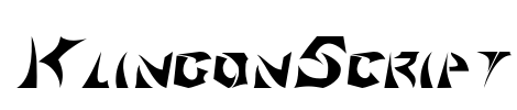 KlingonScript Font Image