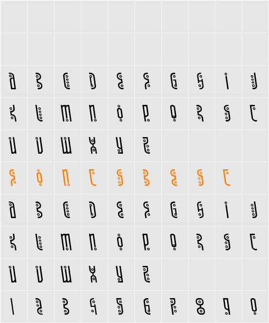 Underground Rose Leftalic Character Map
