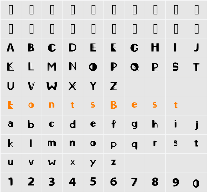 original_font Character Map