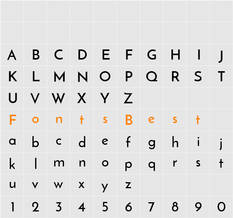 Josefin Sans Character Map