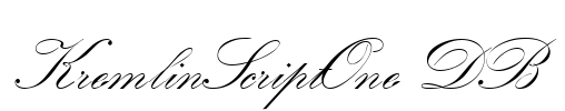 KremlinScriptOne DB Font Image