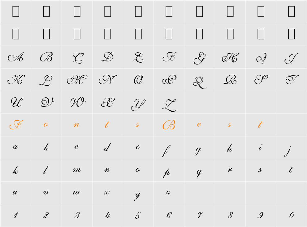 Sheer Elegance Character Map