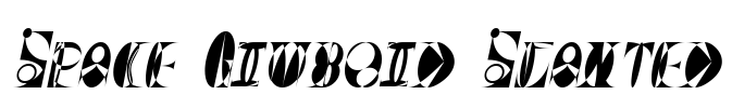 Space Gimboid Slanted Font Image