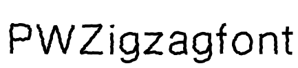 PWZigzagfont Font Image