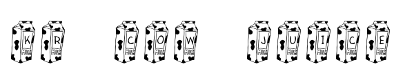 KR Cow Juice Font Image