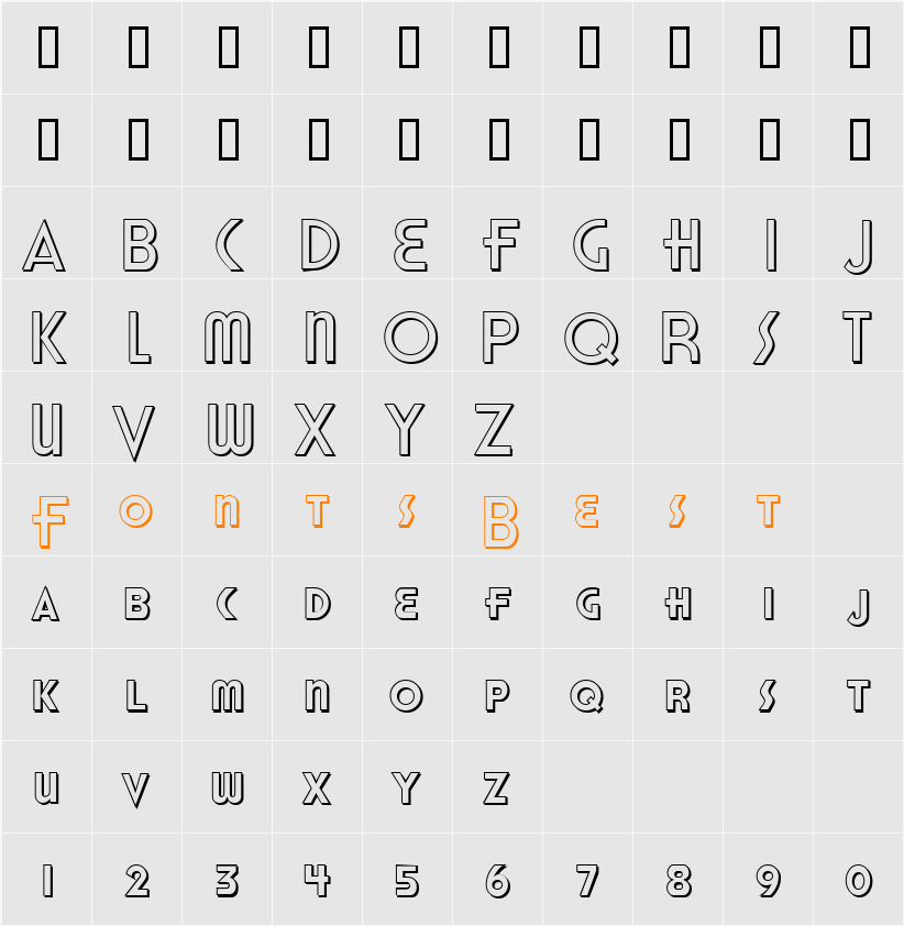 JI-Pointy Character Map