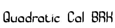 Quadratic Cal BRK Font Image